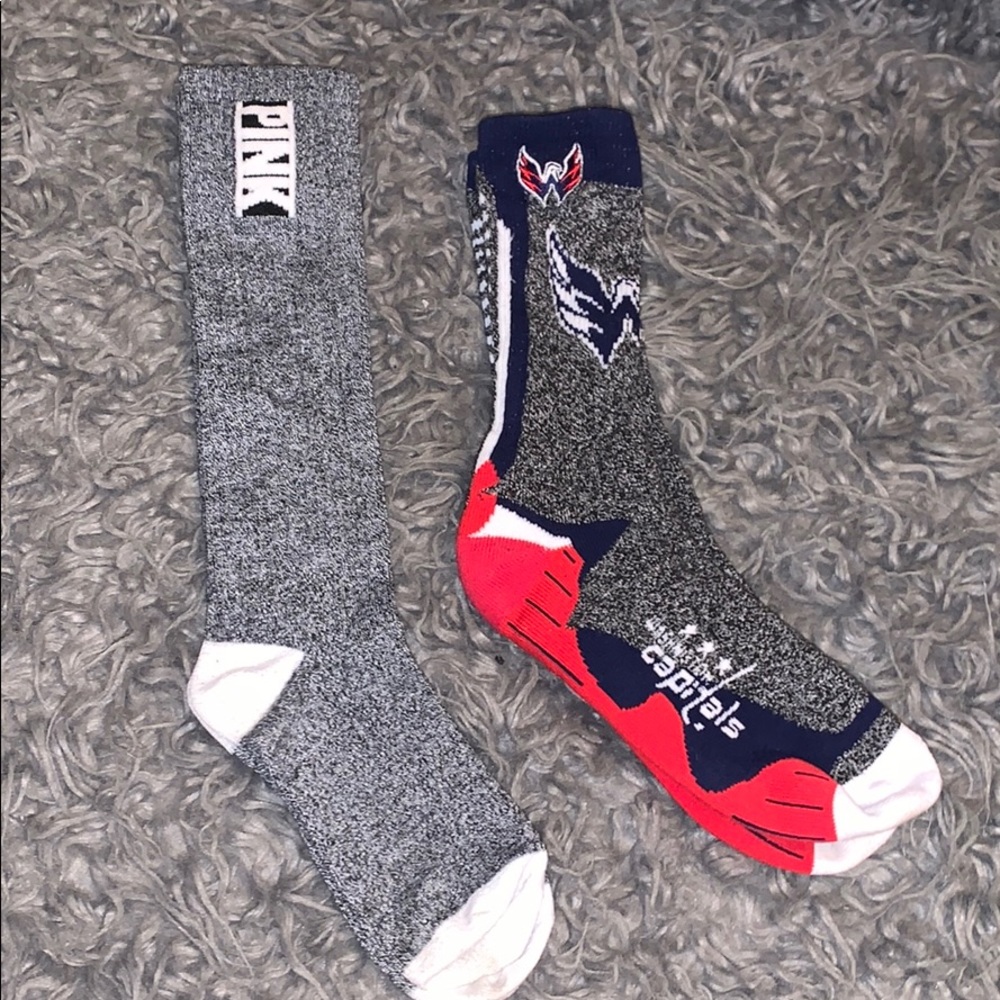 VS Pink Socks and Hockey Socks